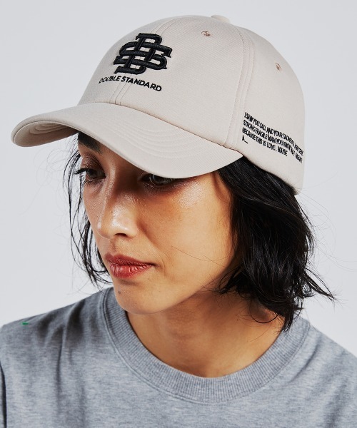 DOUBLE STANDARD CLOTHING(ダブルスタンダードクロージング)の「ロゴ刺繍ダンボールキャップ(キャップ・レディース・オフホワイト/ベージュ/ミント/グリーン/ブラック・FREE)」の4枚目の写真