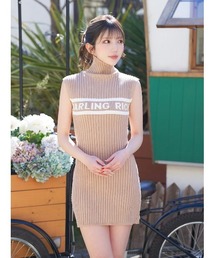 ジャガードニットミニワンピース