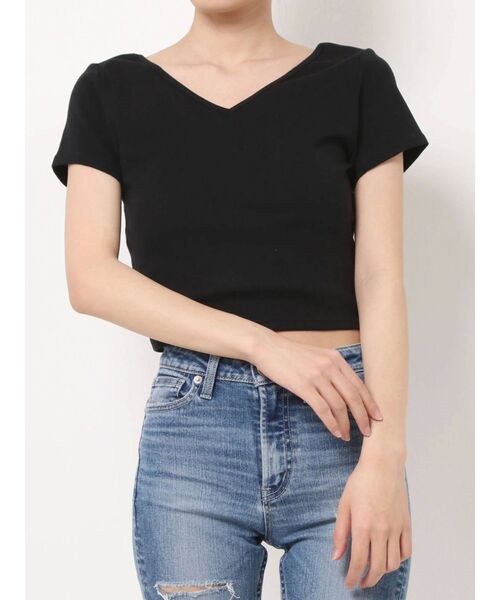 GYDA(ジェイダ)の「2WAYドロストトップス(Tシャツ/カットソー・レディース・ブラック/オフホワイト/ライトグリーン・FREE)」の18枚目の写真