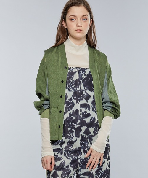 TOGA PULLA(トーガ プルラ)の「【TOGA PULLA/トーガプルラ】High gauge knit cardigan(カーディガン/ボレロ・レディース・ブラック/カーキ・36)」の2枚目の写真