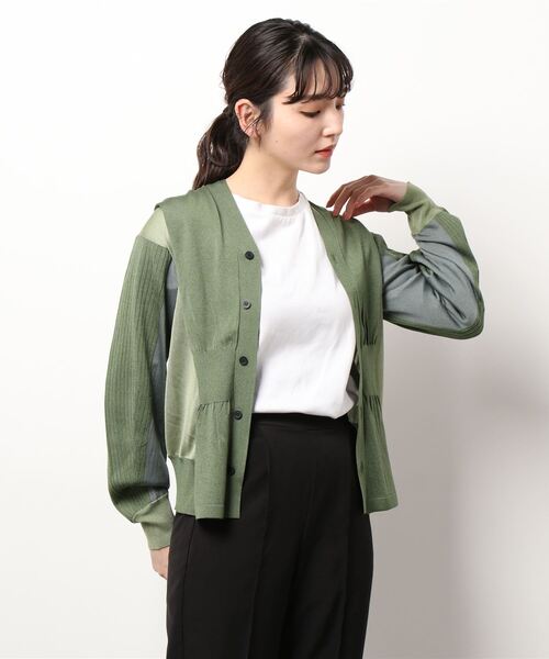 TOGA PULLA(トーガ プルラ)の「【TOGA PULLA/トーガプルラ】High gauge knit cardigan(カーディガン/ボレロ・レディース・ブラック/カーキ・36)」の3枚目の写真