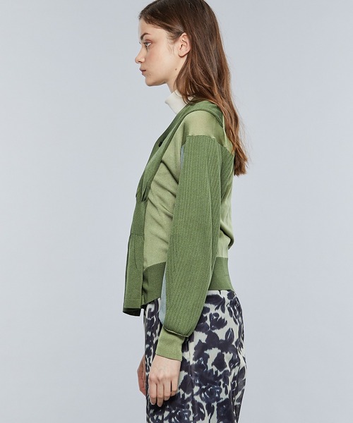 TOGA PULLA(トーガ プルラ)の「【TOGA PULLA/トーガプルラ】High gauge knit cardigan(カーディガン/ボレロ・レディース・ブラック/カーキ・36)」の10枚目の写真