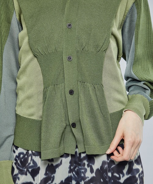 TOGA PULLA(トーガ プルラ)の「【TOGA PULLA/トーガプルラ】High gauge knit cardigan(カーディガン/ボレロ・レディース・ブラック/カーキ・36)」の13枚目の写真