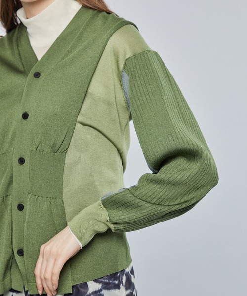 TOGA PULLA(トーガ プルラ)の「【TOGA PULLA/トーガプルラ】High gauge knit cardigan(カーディガン/ボレロ・レディース・ブラック/カーキ・36)」の14枚目の写真
