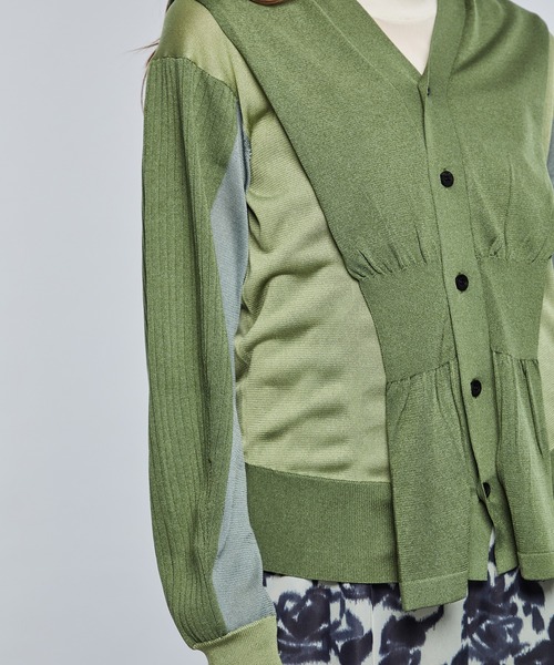 TOGA PULLA(トーガ プルラ)の「【TOGA PULLA/トーガプルラ】High gauge knit cardigan(カーディガン/ボレロ・レディース・ブラック/カーキ・36)」の16枚目の写真