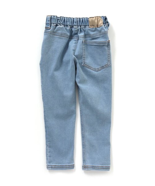 BREEZE（ブリーズ）の「もっとスキニーダメージデニムパンツ_ストレッチ 10分丈（デニムパンツ・キッズ・サックスブルー/ネイビー・140/80/130/110/120/90/100）」の8枚目の写真