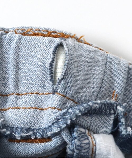 BREEZE（ブリーズ）の「もっとスキニーダメージデニムパンツ_ストレッチ 10分丈（デニムパンツ・キッズ・サックスブルー/ネイビー・140/80/130/110/120/90/100）」の15枚目の写真