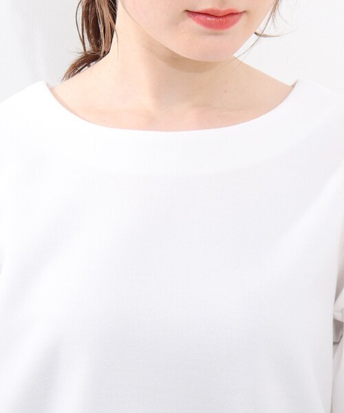 DRESKIP（ドレスキップ）の「◆異素材ボリューム袖プルオーバー（Tシャツ/カットソー・レディース・ブラック/オフホワイト/グリーン/サンドベージュ・04/03/02）」の8枚目の写真