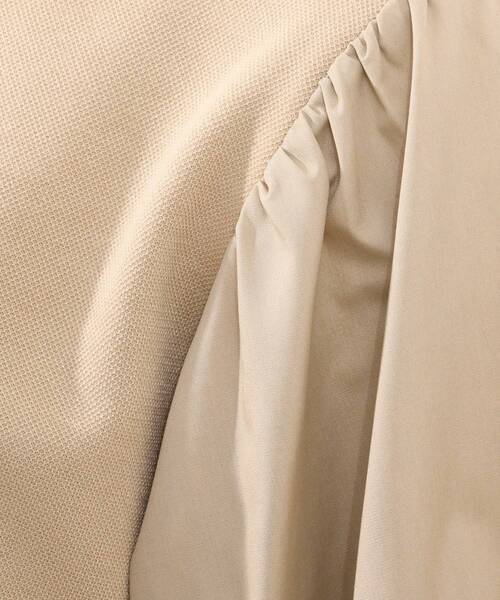 DRESKIP（ドレスキップ）の「◆異素材ボリューム袖プルオーバー（Tシャツ/カットソー・レディース・ブラック/オフホワイト/グリーン/サンドベージュ・04/03/02）」の10枚目の写真