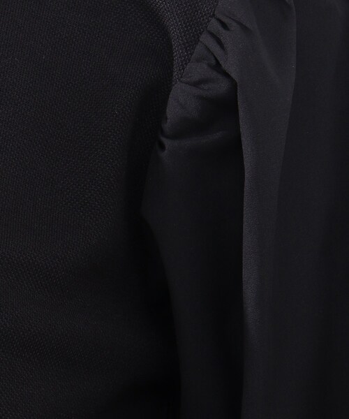 DRESKIP（ドレスキップ）の「◆異素材ボリューム袖プルオーバー（Tシャツ/カットソー・レディース・ブラック/オフホワイト/グリーン/サンドベージュ・04/03/02）」の16枚目の写真