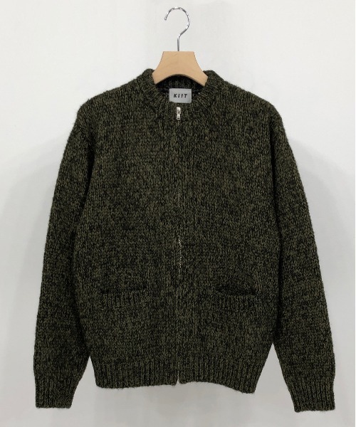 KIIT（キート）の「KIIT キート / ZIP UP KINT CARDIGAN オーバーサイズ ジップニットクルーカーディガン ルーズカーディガン / KIN-K59-107（カーディガン/ボレロ・メンズ・ブラック/レッド/杢グレー/ブルー・2/3）」の6枚目の写真