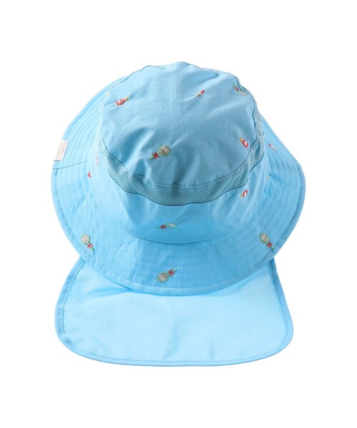 BRANSHES(ブランシェス)の「刺繍アウトドアハット(ハット・キッズ・サックスブルー/アイボリー・52cm/50cm/54cm/56cm)」の11枚目の写真