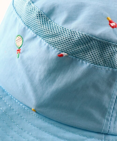 BRANSHES(ブランシェス)の「刺繍アウトドアハット(ハット・キッズ・サックスブルー/アイボリー・52cm/50cm/54cm/56cm)」の15枚目の写真