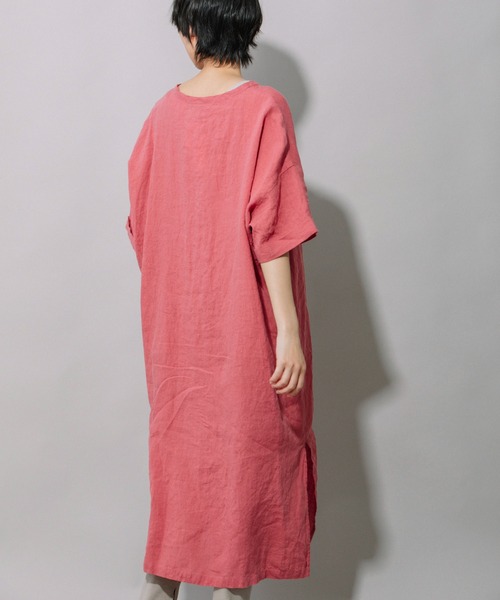 Munich（ミューニック）の「60sフレンチリネンリラックスワンピース（ワンピース・レディース・ホワイト/ブラック/グレー/カーキ/ピンク・FREE）」の11枚目の写真