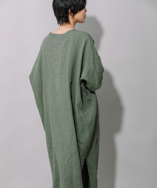 Munich（ミューニック）の「60sフレンチリネンリラックスワンピース（ワンピース・レディース・ホワイト/ブラック/グレー/カーキ/ピンク・FREE）」の21枚目の写真