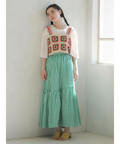 ESCAR(エスカー)の「・ESCAR インヤンptフレアスリーブTシャツ(Tシャツ/カットソー・レディース・ブラック/ラベンダー/オフホワイト・FREE)」の6枚目の写真