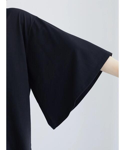 ESCAR(エスカー)の「・ESCAR インヤンptフレアスリーブTシャツ(Tシャツ/カットソー・レディース・ブラック/ラベンダー/オフホワイト・FREE)」の19枚目の写真