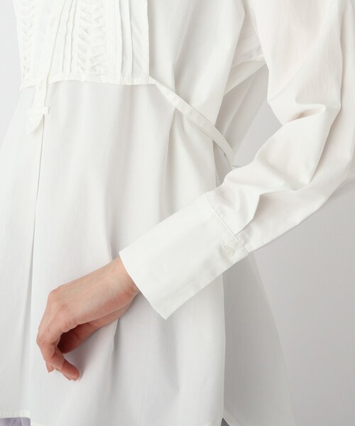 index(インデックス)の「◆コットンピンタックシャツチュニック【WEB限定アイテム】(チュニック・レディース・グリーン系/ブラック/ホワイト系・36/42/40/38)」の8枚目の写真