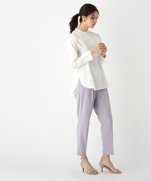 index(インデックス)の「◆コットンピンタックシャツチュニック【WEB限定アイテム】(チュニック・レディース・グリーン系/ブラック/ホワイト系・36/42/40/38)」の18枚目の写真