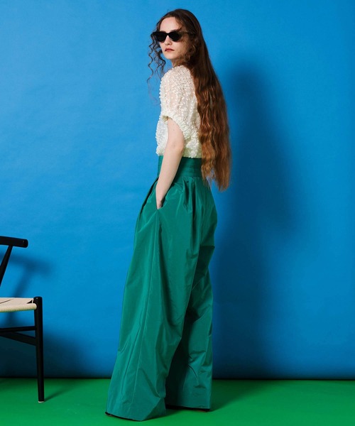 メゾンスペシャル　ドット柄　ブラウス MAISON SPECIAL ブラウス シャツ 2way Sleeve Dot Ruffle Blouse