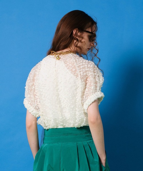 メゾンスペシャル　ドット柄　ブラウス メゾンスペシャル ドット柄 ブラウス MAISON SPECIAL(メゾンスペシャル