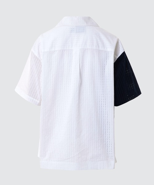 Feng Chen Wang(フェン・チェン・ワン)の「PANELLED 2 TONE SHIRT(シャツ/ブラウス・メンズ・ブルー系その他・S/L/M)」の2枚目の写真