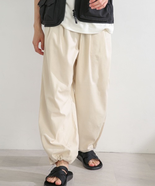 SENSE OF PLACE by URBAN RESEARCH(センスオブプレイスバイアーバンリサーチ)の「リネンレーヨンスノーパンツ(その他パンツ・メンズ・アイボリー/ブラック/オリーブ・MEDIUM/LARGE)」の6枚目の写真