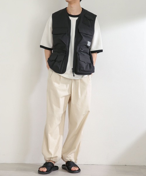 SENSE OF PLACE by URBAN RESEARCH(センスオブプレイスバイアーバンリサーチ)の「リネンレーヨンスノーパンツ(その他パンツ・メンズ・アイボリー/ブラック/オリーブ・MEDIUM/LARGE)」の7枚目の写真