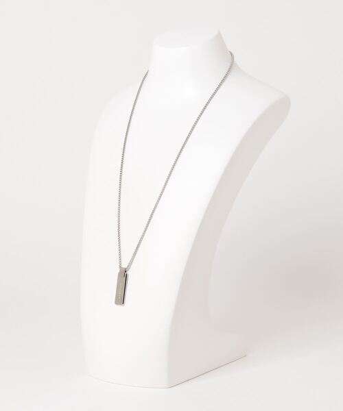 TOMMY HILFIGER(トミーヒルフィガー)の「【Tommy Hilfiger/トミーヒルフィガー】ネックレス ドックタグ ロゴ プレート(ネックレス・メンズ・シルバー・FREE)」の2枚目の写真