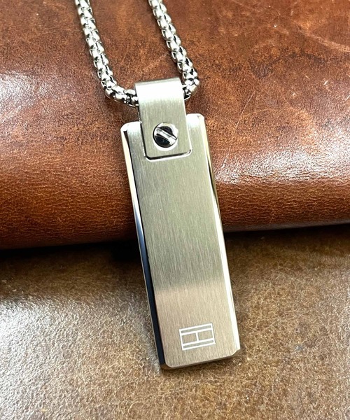 TOMMY HILFIGER(トミーヒルフィガー)の「【Tommy Hilfiger/トミーヒルフィガー】ネックレス ドックタグ ロゴ プレート(ネックレス・メンズ・シルバー・FREE)」の5枚目の写真