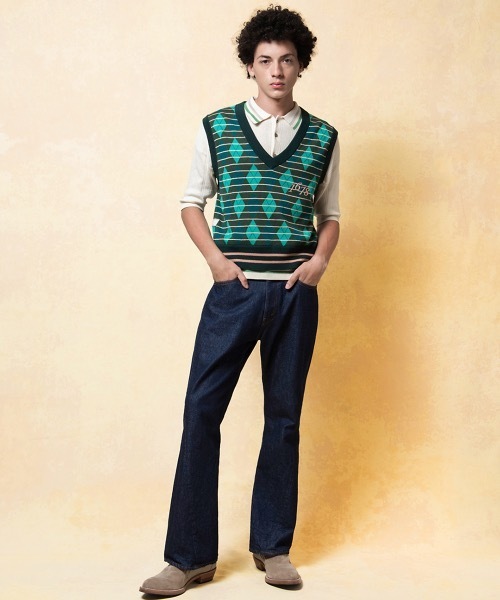 FORSOMEONE RETRO KNIT VEST アーガイルニットベスト FORSOMEONE（フォーサムワン）の「FORSOMEONE RETRO KNIT VEST