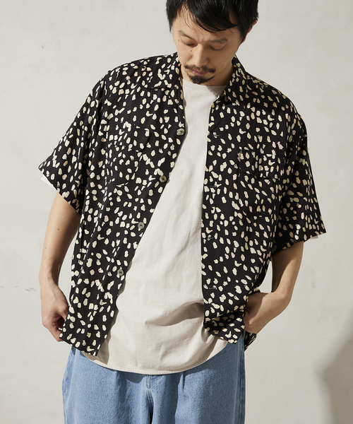 JOURNAL STANDARD relume(ジャーナルスタンダード レリューム)の「【DEL MAR SPORTSWEAR / デルマースポーツウエアー】オープンカラー半袖シャツ(シャツ/ブラウス・メンズ・ブラック/モスグリーン/ホワイト/オレンジ・MEDIUM/LARGE)」の6枚目の写真