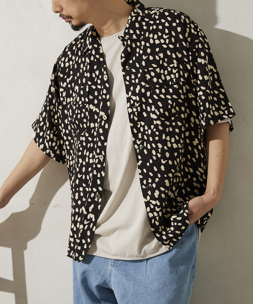 JOURNAL STANDARD relume(ジャーナルスタンダード レリューム)の「【DEL MAR SPORTSWEAR / デルマースポーツウエアー】オープンカラー半袖シャツ(シャツ/ブラウス・メンズ・ブラック/モスグリーン/ホワイト/オレンジ・MEDIUM/LARGE)」の7枚目の写真