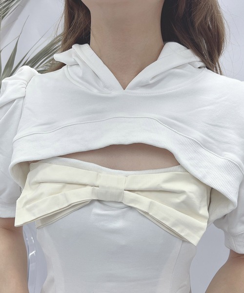 Swankiss(スワンキス)の「TS 2pcs 裏毛O/P(ワンピース・レディース・ホワイト/ブラック/ピンク・FREE)」の10枚目の写真