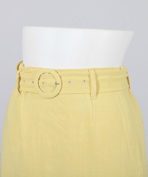 Julia Boutique（ジュリアブティック）の「ベルト付きリネンタイトスカート/22116（スカート・レディース・ブラック/ベージュ/ブラウン/イエロー・ONE）」の14枚目の写真