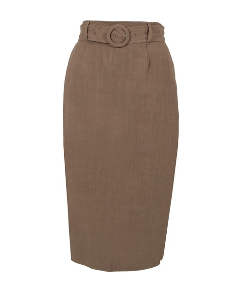 Julia Boutique（ジュリアブティック）の「ベルト付きリネンタイトスカート/22116（スカート・レディース・ブラック/ベージュ/ブラウン/イエロー・ONE）」の17枚目の写真