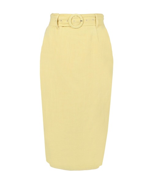 Julia Boutique（ジュリアブティック）の「ベルト付きリネンタイトスカート/22116（スカート・レディース・ブラック/ベージュ/ブラウン/イエロー・ONE）」の20枚目の写真