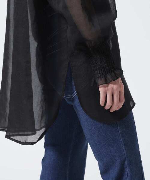RehersalL(リハーズオール)の「rehersall/リハーズオール/シフォンボイルボリュームスリーブブラウス(シャツ/ブラウス・レディース・ブラック/ベージュ・FREE)」の17枚目の写真