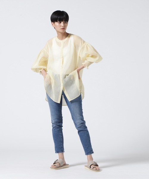 RehersalL(リハーズオール)の「rehersall/リハーズオール/シフォンボイルボリュームスリーブブラウス(シャツ/ブラウス・レディース・ブラック/ベージュ・FREE)」の13枚目の写真