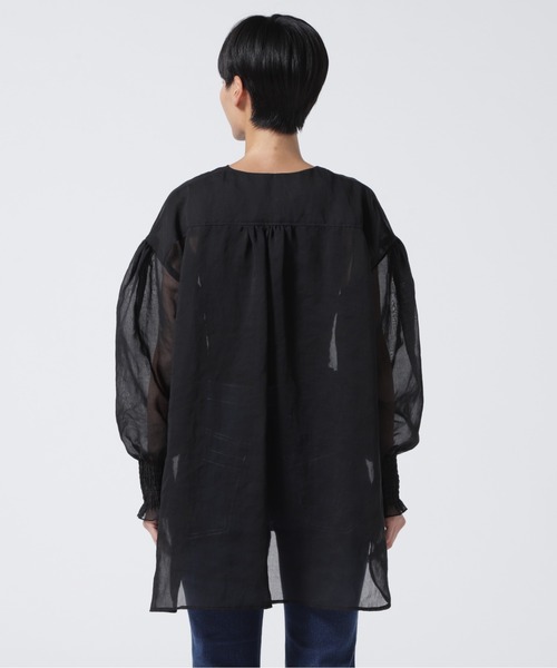 RehersalL(リハーズオール)の「rehersall/リハーズオール/シフォンボイルボリュームスリーブブラウス(シャツ/ブラウス・レディース・ブラック/ベージュ・FREE)」の6枚目の写真