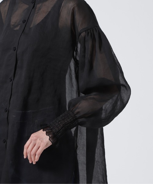 RehersalL(リハーズオール)の「rehersall/リハーズオール/シフォンボイルボリュームスリーブブラウス(シャツ/ブラウス・レディース・ブラック/ベージュ・FREE)」の8枚目の写真