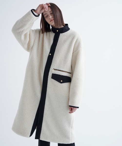 CULLNI（クルニ）の「22-AW-021 / Wool Mix Boa Stand Collar Long
