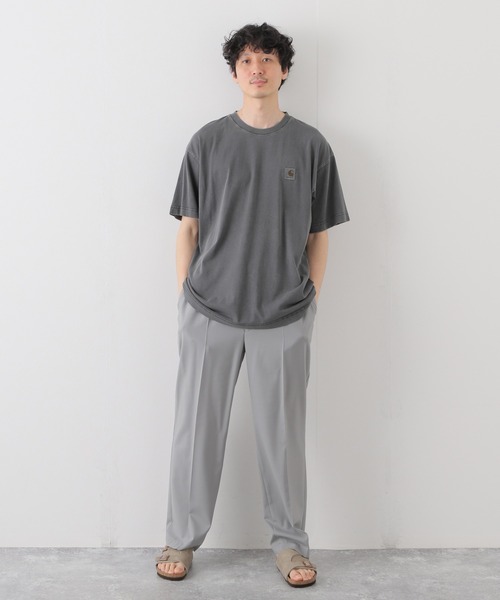 Carhartt WIP(カーハートダブリューアイピー)の「【Carhartt WIP / カーハート ダブリューアイピー】S/S NELSON T-SHIRT(Tシャツ/カットソー・メンズ・ブラック/パープル/ホワイト×ホワイト/キャメル・MEDIUM/LARGE)」の5枚目の写真