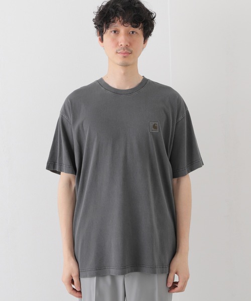 Carhartt WIP(カーハートダブリューアイピー)の「【Carhartt WIP / カーハート ダブリューアイピー】S/S NELSON T-SHIRT(Tシャツ/カットソー・メンズ・ブラック/パープル/ホワイト×ホワイト/キャメル・MEDIUM/LARGE)」の6枚目の写真