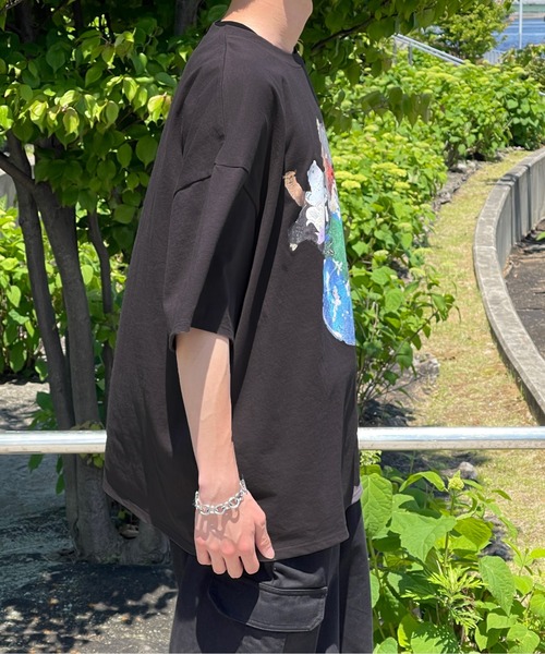 kutir(クティール)の「ヴィンテージライクアニマルTシャツ(Tシャツ/カットソー・メンズ・チャコールグレー/オフホワイト/グリーン・MEDIUM/LARGE)」の19枚目の写真