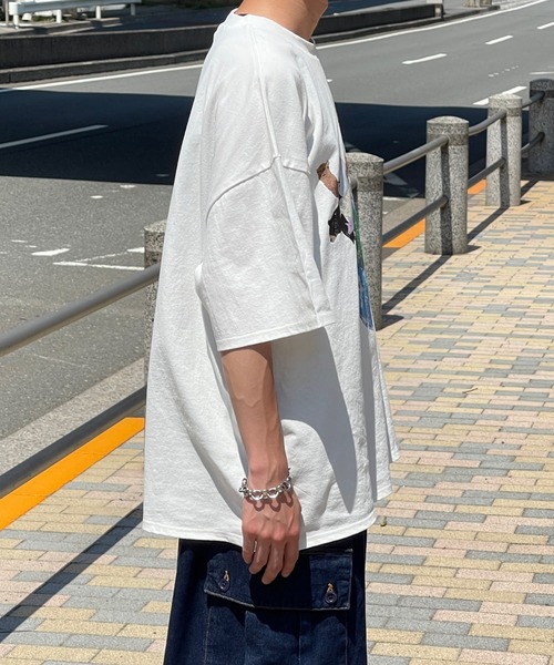 kutir(クティール)の「ヴィンテージライクアニマルTシャツ(Tシャツ/カットソー・メンズ・チャコールグレー/オフホワイト/グリーン・MEDIUM/LARGE)」の10枚目の写真