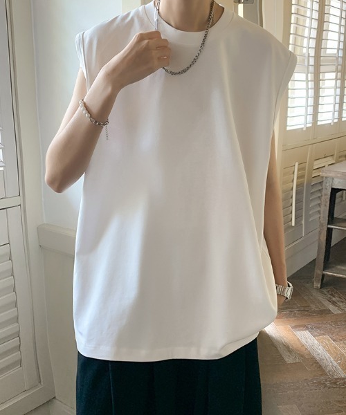 MGV（エムジーヴィー）の「'オーバーサイズタンクトップ（タンクトップ・メンズ・ホワイト/ライトブルー/ブラック/グレー/ブルー・MEDIUM/LARGE/X-LARGE）」の7枚目の写真