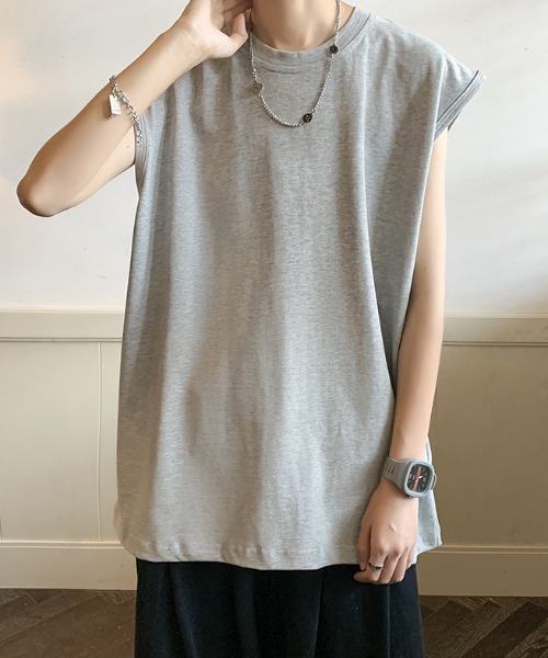 MGV（エムジーヴィー）の「'オーバーサイズタンクトップ（タンクトップ・メンズ・ホワイト/ライトブルー/ブラック/グレー/ブルー・MEDIUM/LARGE/X-LARGE）」の9枚目の写真