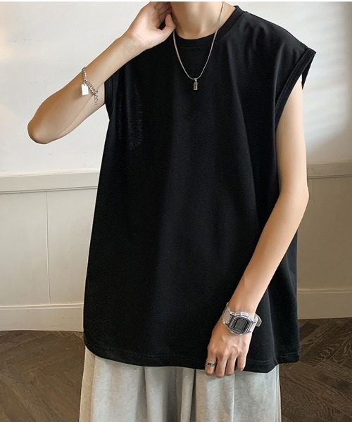 MGV（エムジーヴィー）の「'オーバーサイズタンクトップ（タンクトップ・メンズ・ホワイト/ライトブルー/ブラック/グレー/ブルー・MEDIUM/LARGE/X-LARGE）」の12枚目の写真