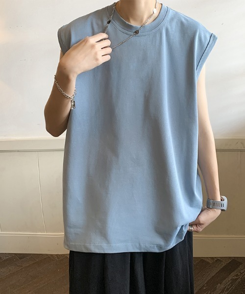 MGV（エムジーヴィー）の「'オーバーサイズタンクトップ（タンクトップ・メンズ・ホワイト/ライトブルー/ブラック/グレー/ブルー・MEDIUM/LARGE/X-LARGE）」の14枚目の写真